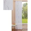 Eleganter Fl�chenvorhang Schiebegardine aus Voile, mit Stickerei in Wellenform, mit Zubeh�r, 245x60, Braun, 42010