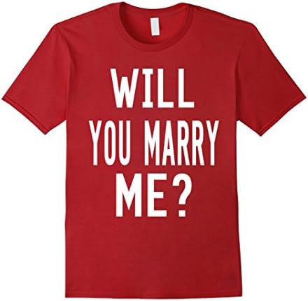 Men's Will You Marry Me? Surprise Proposal T-Shirt Large Cranberry