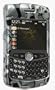 Blackberry CURVE 8300/8330 Silver Skulls Plastic Protector Case (Skull Design) (Black Silver)