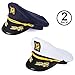 Tigerdoe Yacht Captain Hats - Marine Sailor Caps - Skipper Party - Nautical Costume Accessories - 2 Pack