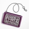 Coach Poppy Patent Leather ID Skinny Wallet Case Amethyst Purple 43234