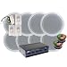 Pyle - 4 Room In-Ceiling 6'' Home Speaker System w/4 Volume Controls Knob & Wiring