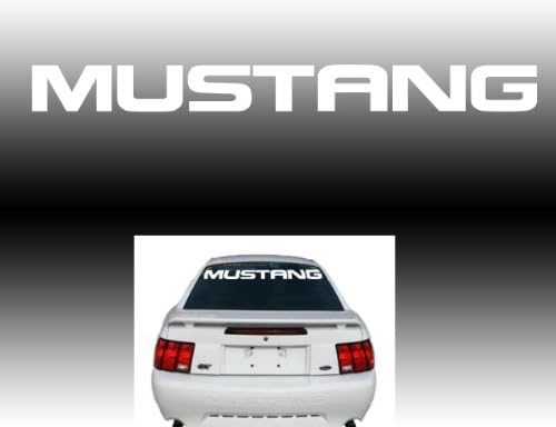 Ford Mustang Window Decal 40"x3.5" in White
