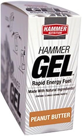 Hammer Gel Rapid Energy Fuel, Single Gel Pouch, 24-Pack Box, Peanut Butter