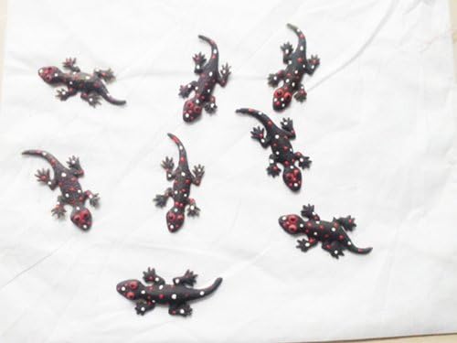 Halloween Reptiles Black Scary Lizards Set of 8