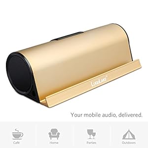 Buying guide of LuguLake II Charge 10Watt Wireless tooth Speaker Built-in 4000mAh External Battery Pack w/Alumium Stand for Iphone 6