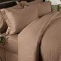 Egyptian Linens 600-Thread-Count Egyptian Cotton 600TC Duvet Set and 2 Shams, California King, Taupe Damask Stripe 600 TC