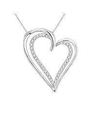 18" Diamond Heart Pendant