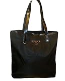 Prada Black Microfiber Leather Handbag