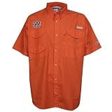 Columbia Auburn Tigers Orange Bonehead Short Sleeve Shirt