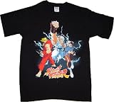 Street Fighter: Ken, Ryu, and Chun-Li Black T-Shirt