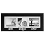 Malden Live-Laugh-Love 3-Picture Wood Frame, 2-by-3-Inch, Black