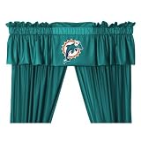 Sports Coverage NFLDolDV Miami Dolphins Drapes and Valance