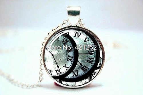 Pretty Lee 2015 Fashion Steins Gate Pendant Steinsgate Clock Necklace Glass Photo Cabochon Necklace Christmas gift