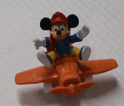 Disney Mickey Mouse in Orange Plane German Pvc Figure