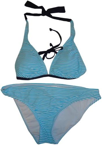 Women's Tommy Hilfiger 2-Piece Bikini Blue and White Stripes