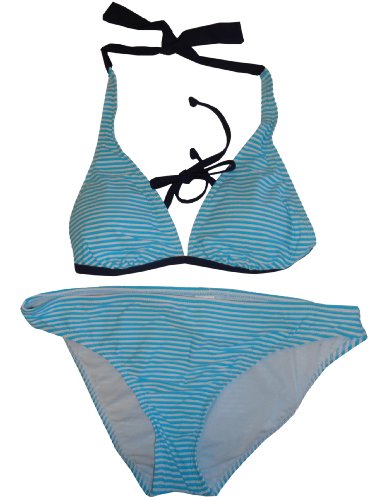 Women's Tommy Hilfiger 2-Piece Bikini Blue and White Stripes