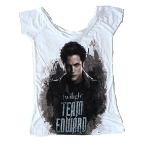 Twilight Saga New Moon Team Edward Junior White T-shirt