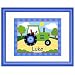 Trains, Planes and Trucks Personalized Tractor Print (blue)