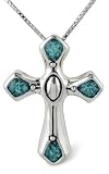 41 OFHaKo5L. SL160  Sterling Silver Turquoise Cross Pendant 16