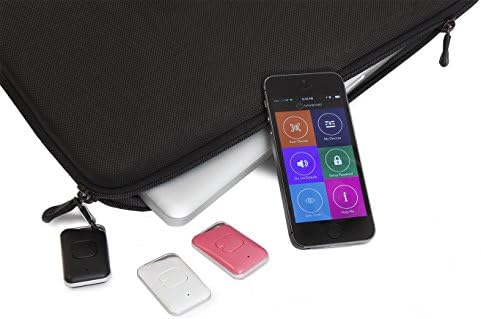 WhereIsMyTag Key Finder (White) - Turn Your Smartphone Into a Key Locator Using BlueTooth Technology - Find a Lost Wallet, Remote Control Purse, Laptop & More - Free App for iOS & Android (for Samsung S4/S5/S6) Included with a Sleek and Stylish Tag
