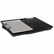 Lap Desk - Jumbo Sized With Clip - Black (Black/Black) (18.75"H x 14.5"W x 3"D) ~ Creative Essentials, LLC