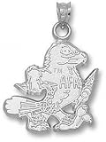 Air Force Falcons Solid Sterling Silver ''AFA'' Falcon 3/4'' Pendant