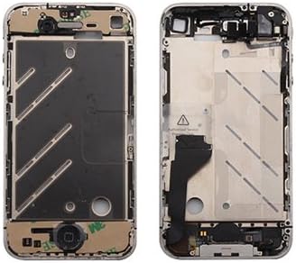 Smays A1332 GSM iPhone 4 Mid Frame Full Assembly (Silver Bezel, Black Home Button)