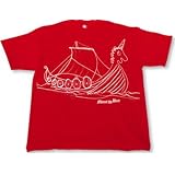 Buy Minus The Bear - VIKING SHIP T-shirt, Red by Minus The Bear