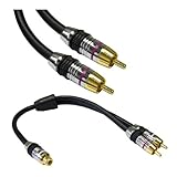 Cable Showcase Premium Grade Subwoofer Cable with Adaptor, 50 ft Cable Showcase Premium Grade Subwoofer Cable with Adaptor, 50 ft