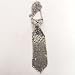 Necktie Tie Shaped Necklace Chain Pendant Silver