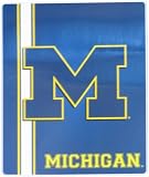 Michigan Wolverines Royal Plush Raschel Throw