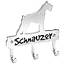 Yescom Schnauzer Metal Wall Mounted Key Hanger Bag Holder Hook Home Bathroom Kitchen Barn D¨¦cor (Silver)