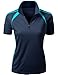 Coolon 2 Tone Collar Zipup Polo T-Shirt Navy L