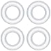 6 Gauge Clear Rubber O-Ring 4-Pack