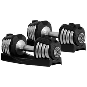 Click here to buy XMark Fitness Pair of Adjustable Dumbbells(Set of 2).