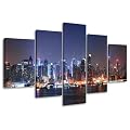 Visario 5505 Bild auf Leinwand New York, 160 cm, 5 Teile