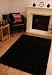 LUXURY SUPER SOFT BLACK SHAGGY RUG 7 SIZES AVAILABLE 110cmx160cm (3ft7" x 5ft3")