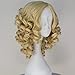 Miss U Hair Fairy Costume Wig for Women Short Curly Yellow Blonde Hair Anime Cosplay Halloween Wig