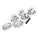 Wheel Cover Kit Chrome Front & Rear Complete 33mm Lug Covers Semi Truck