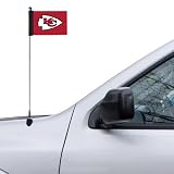 NFL Kansas City Chiefs 4" x 5.5" Red Antenna Car Flag