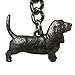 Pewter Basset Hound Keychain