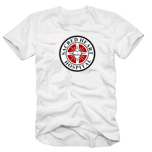 coole-fun-t-shirts Herren t-shirt SCRUBS Sacred Heart Hospital -  weiss  GR.XXXL Preisvergleich