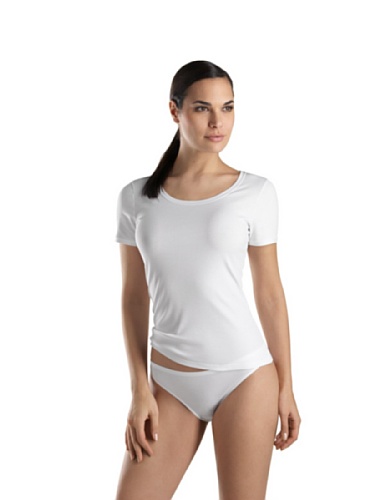 HANRO Damen Unterw&auml;sche Unterhemd Line Tops 1994, Gr. L, Wei&szlig; (white) Preisvergleich