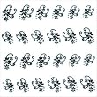 Joby Nail Sticker Jewels on Black Design - JW-06