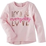 OSHKOSH(オシュコシュ) ラブ スパークル トップ ピンク トップス長袖Tシャツ 5歳【並行輸入】