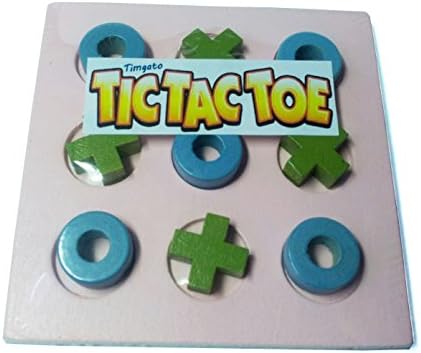 Handmade Wooden Tic Tac Toe Board Puzzle Games for Kids