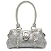 Lou-Ella Dream Weaver Zip-Top East-West Satchel - Silver