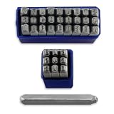 Professional 36pc Letter & Number Stamp Punch Set 1/8" 3mm Hardened Steel - Metal, Wood, Leather