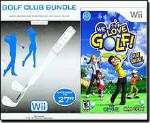 We Love Golf! + Golf Club Attchment Bundle for Nintendo Wii (Controller NOT INCLUDED)